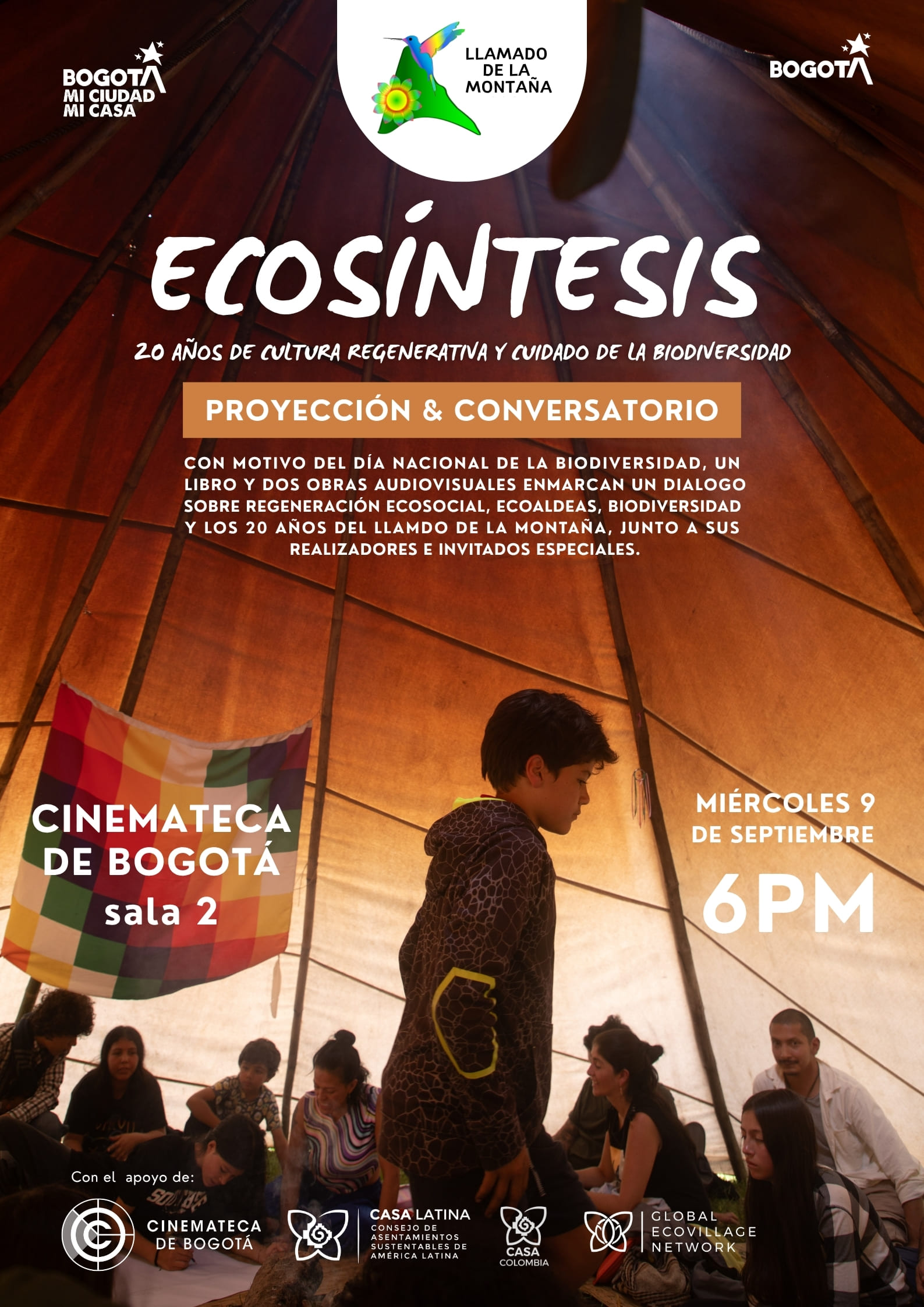 Poster ECOSÍNTESIS, 20 años de Cultura Regenerativa 