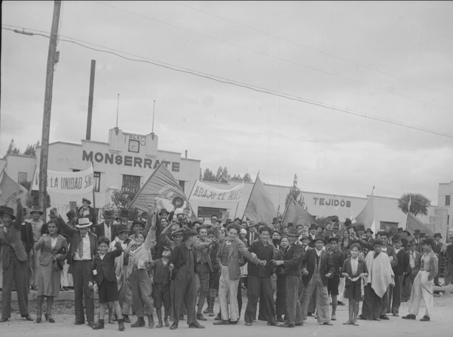 Daniel Rodríguez Huelga de trabajadores del sindicato, Fábrica de Hilados y Tejidos Monserrate / 1940 / Colombia