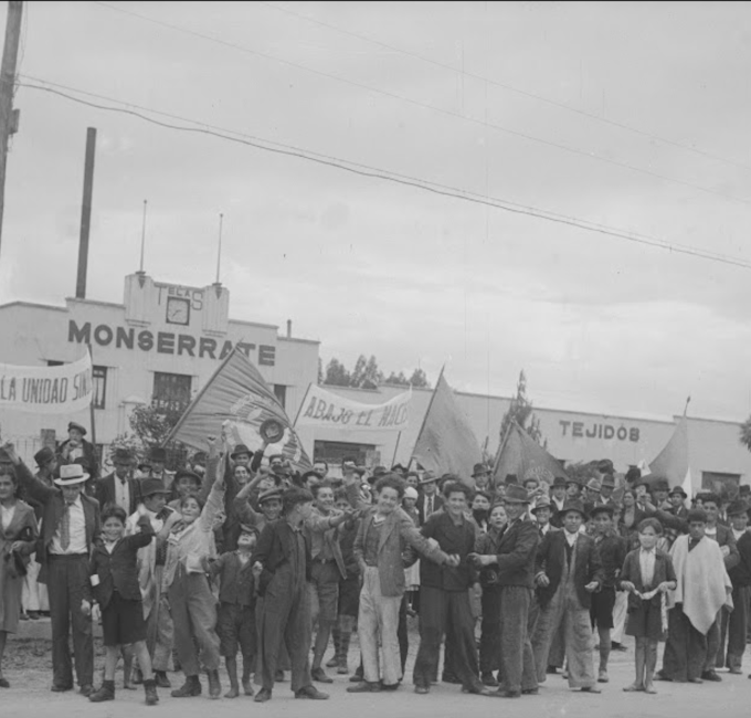 Daniel Rodríguez Huelga de trabajadores del sindicato, Fábrica de Hilados y Tejidos Monserrate / 1940 / Colombia